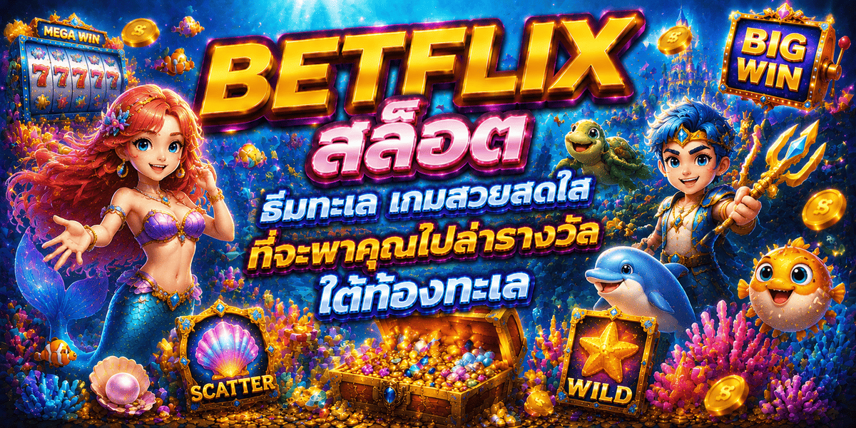 BETFLIX สล็อตธีมทะเล เกมสวยสดใสที่จะพาคุณไปล่ารางวัลใต้ท้องทะเล